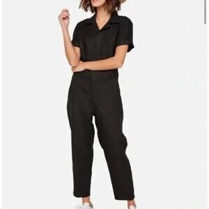Mate the Label Black Linen Jumpsuit